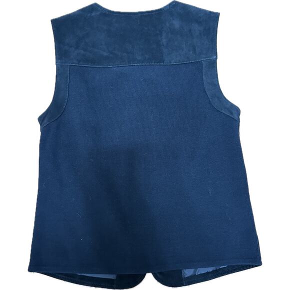 Peter Nygard Black Genuine Leather Suede Vest Women’s Small PS NWT - Picture 2 of 8